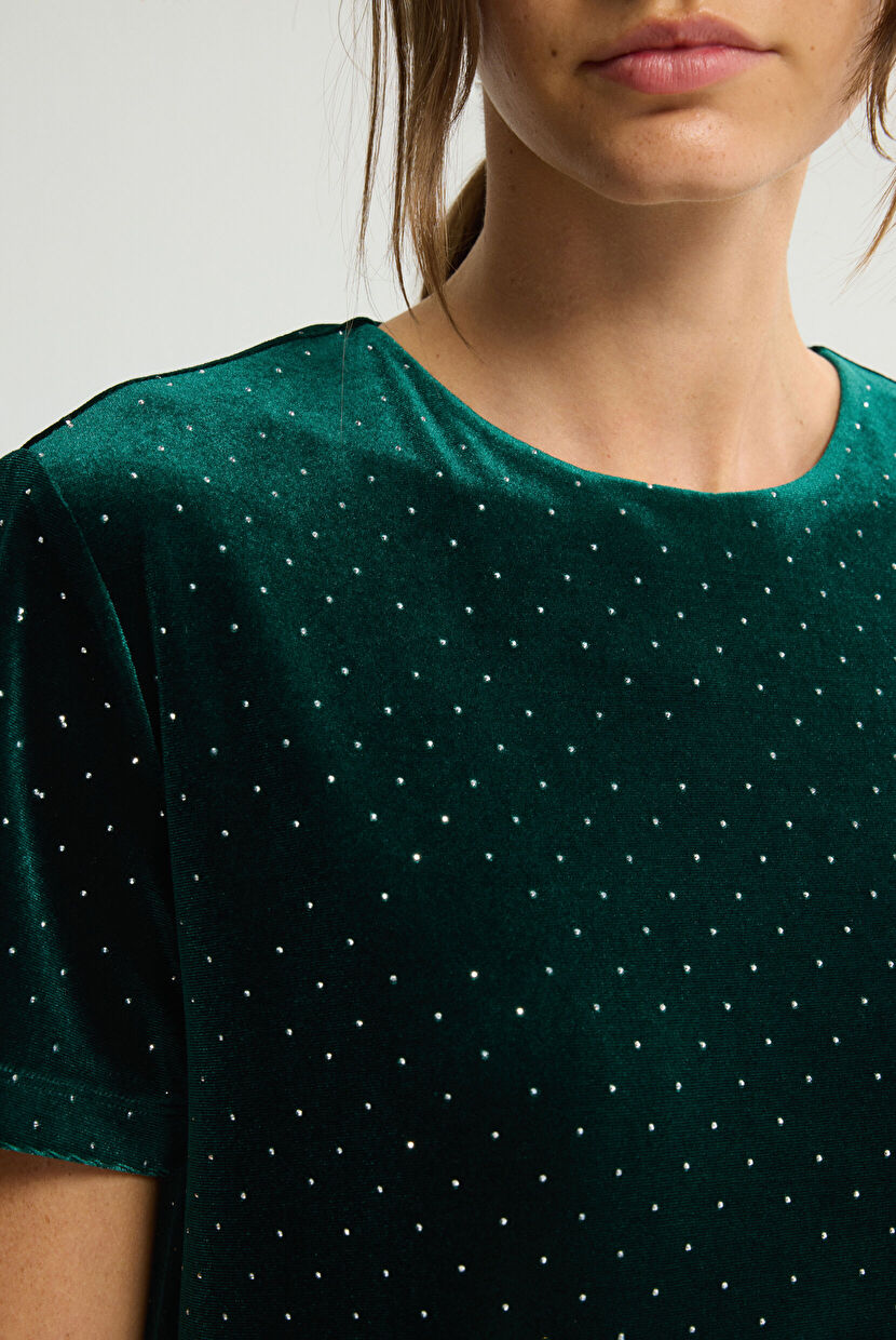 green velvet t shirt dress Emerald green velvet t-shirt dress. , Emerald green