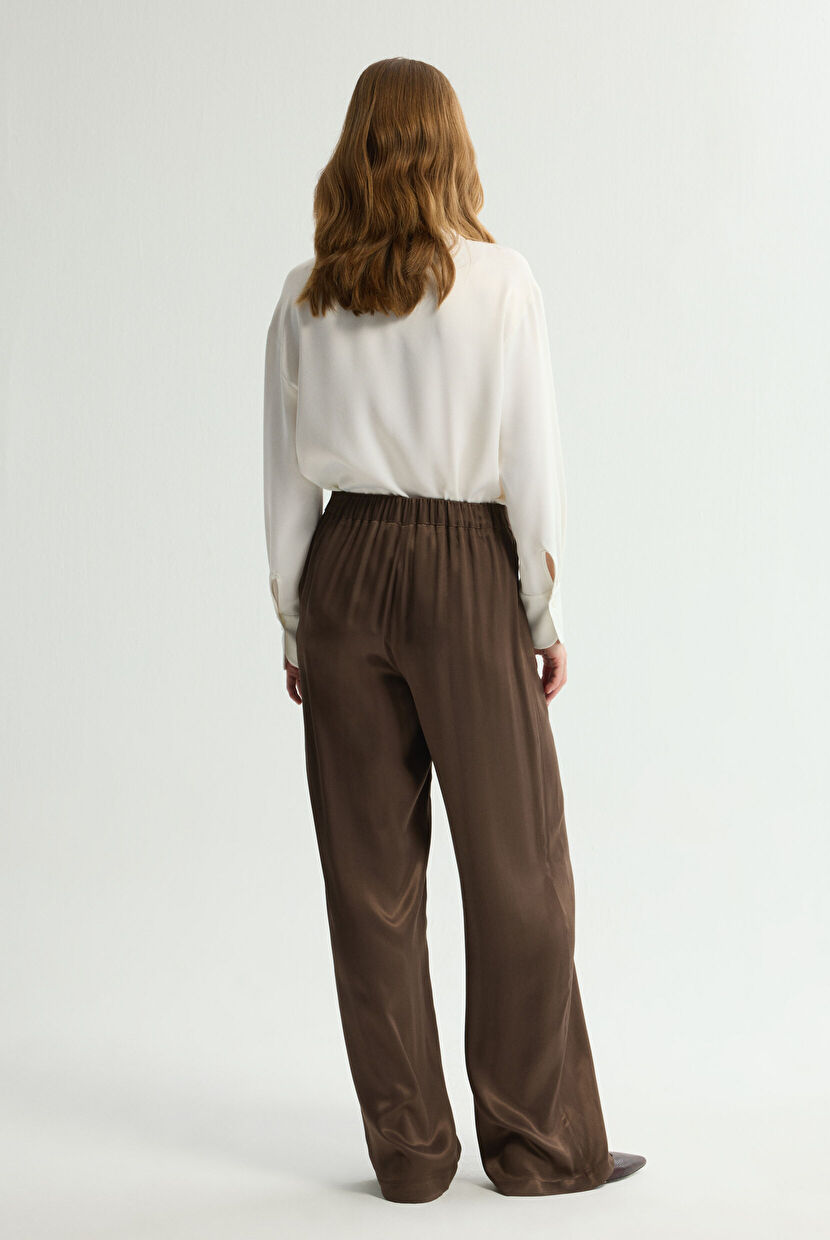 Brown Wide Leg Pocket Trousers 153L7821018-010 | Love My Body