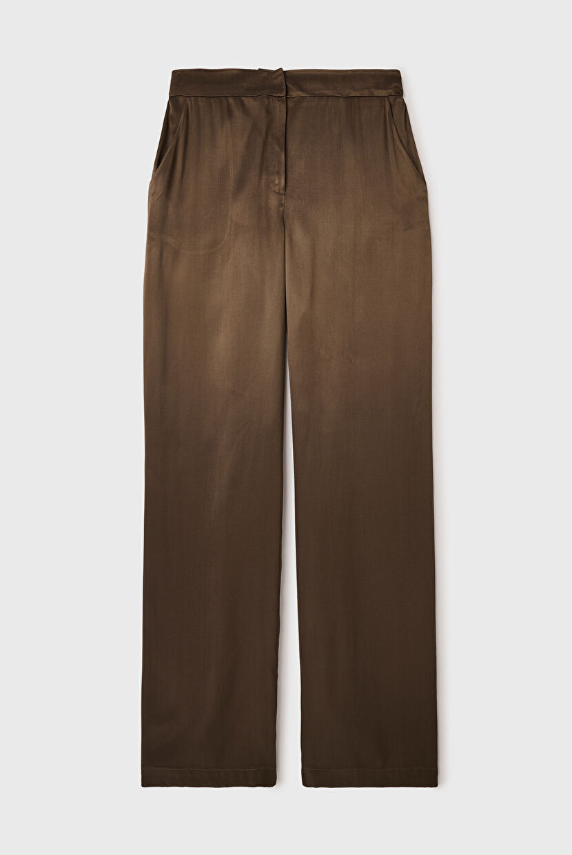 Brown Wide Leg Pocket Trousers 153L7821018-010 | Love My Body