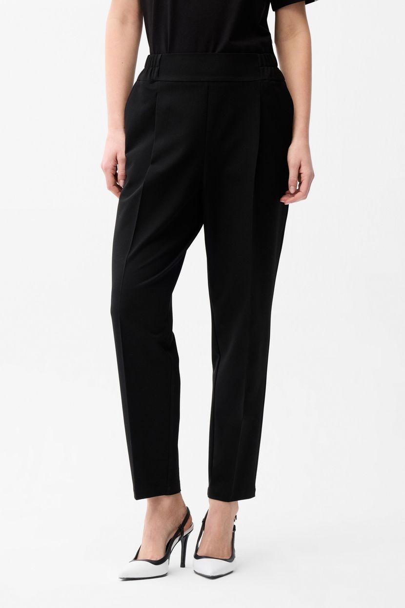 Black Elastic Waist Trousers 153L8895003-001 | lmb