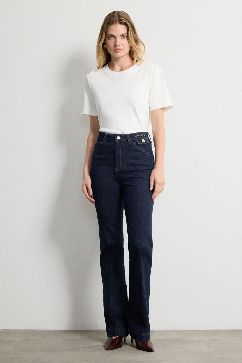 Lacivert Cepli Nakış Detaylı Denim Pantolon 153L9649002-018 | lmb