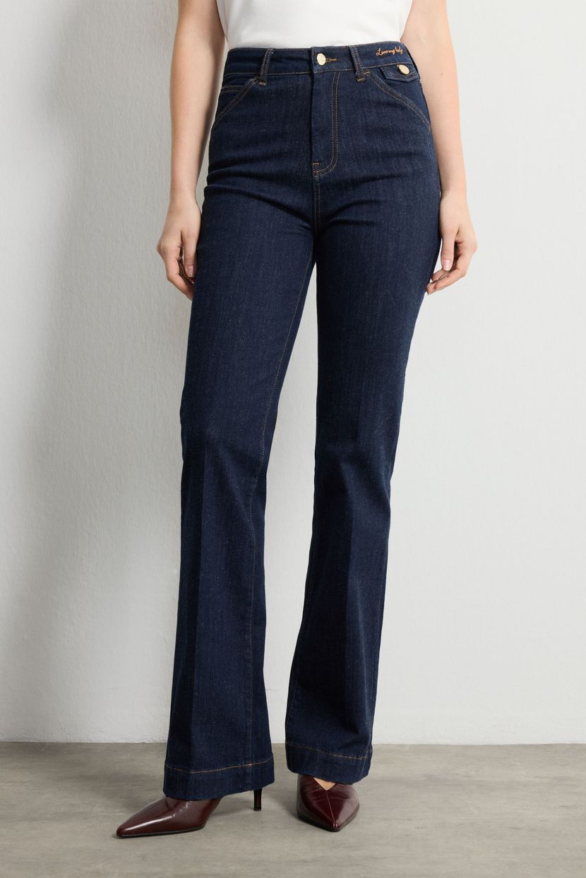 Lacivert Cepli Nakış Detaylı Denim Pantolon 153L9649002-018 | lmb