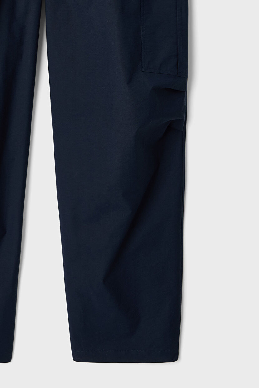 Navy Blue Cargo Pants with Pocket Details 153M2331000-018 | Love