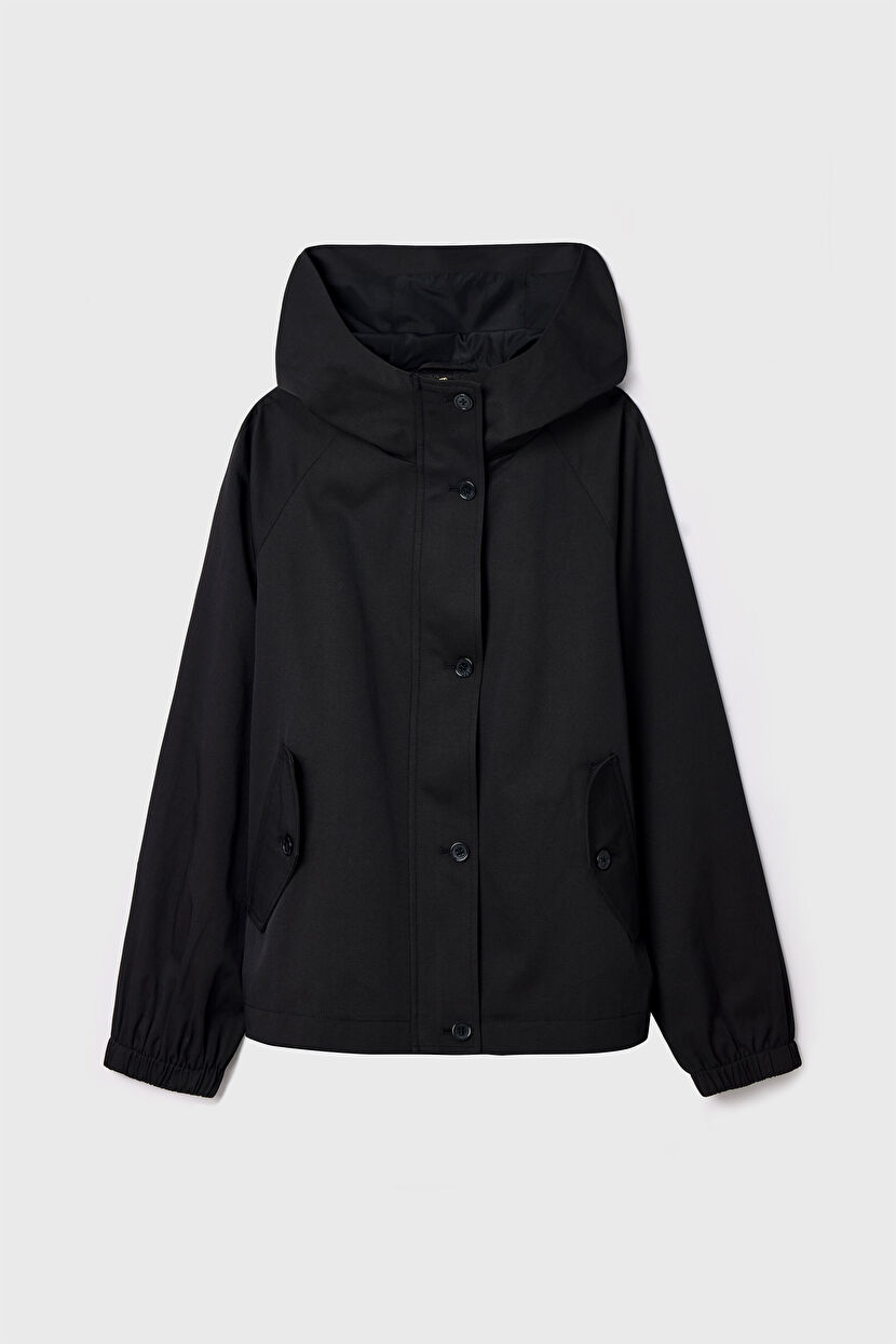 O.ria　レディース　BLK M adidas Essentials 3 Striped Rain.RDY Kadın Siyah Günlük Mont
