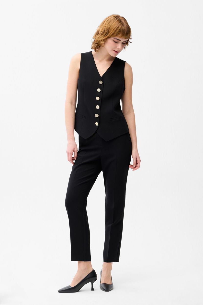 Siyah Fleto Cepli Gabardin Yelek 179L8869004-001 | lmb